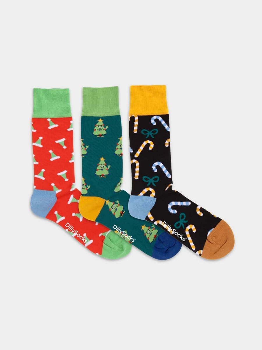 Socken - Geschenkbox Xmas Essentials (3er Box) von DillySocks