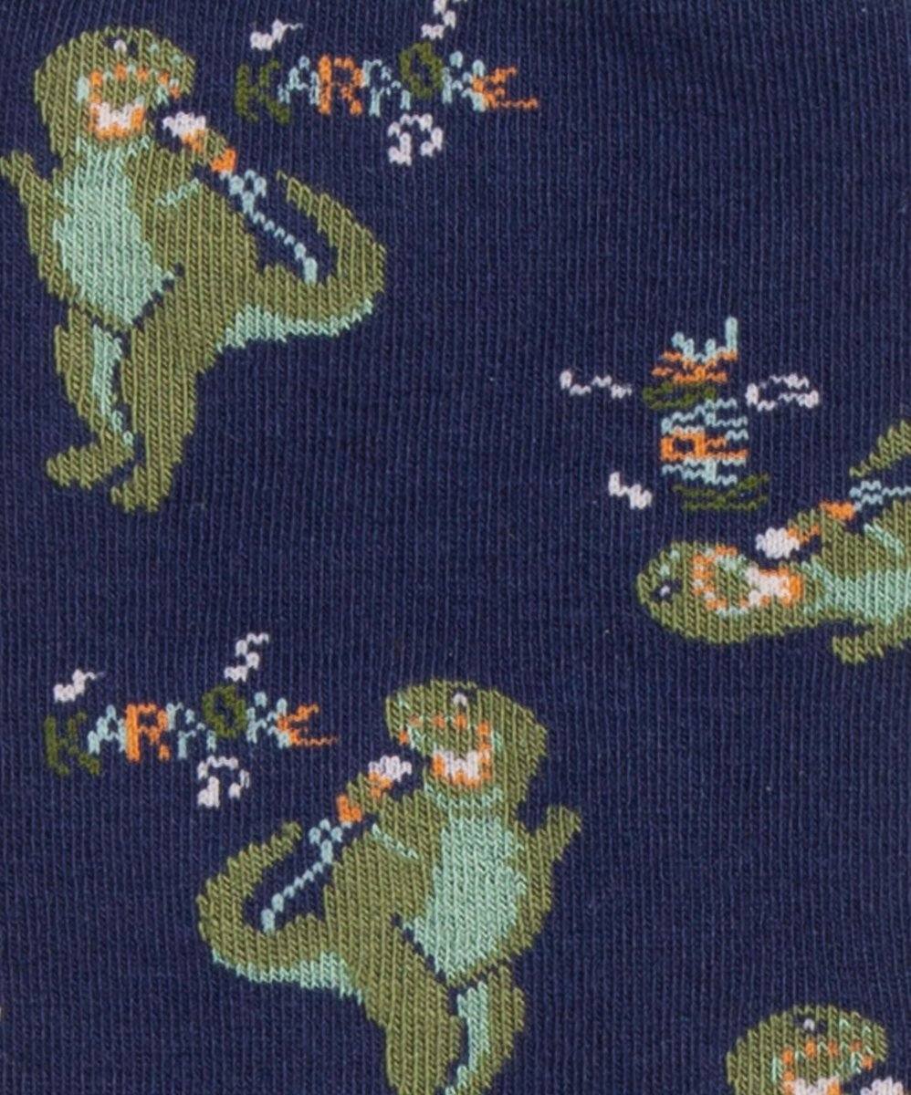 Socken Karaoke Dino von DillySocks