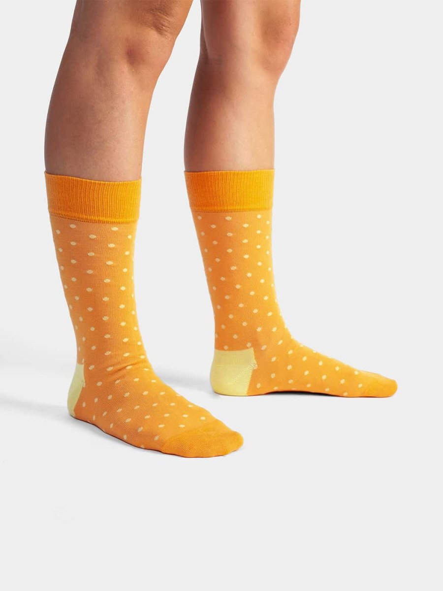 Socken Lime Dot Orange von DillySocks