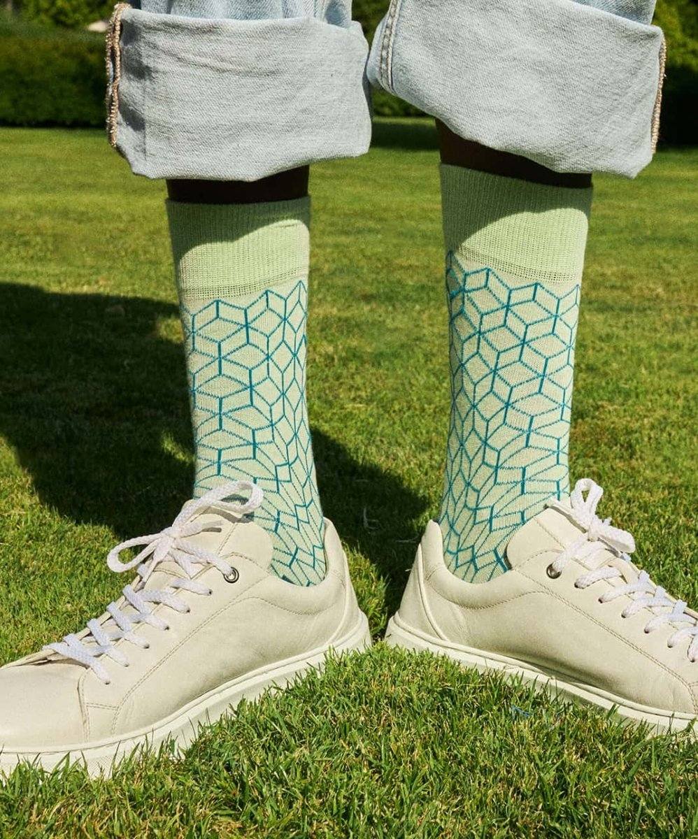 Grüne Socken mit Limettenmuster Lime Lining Design