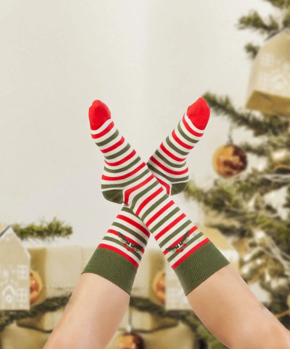 Socken Mistletoe Kiss von DillySocks