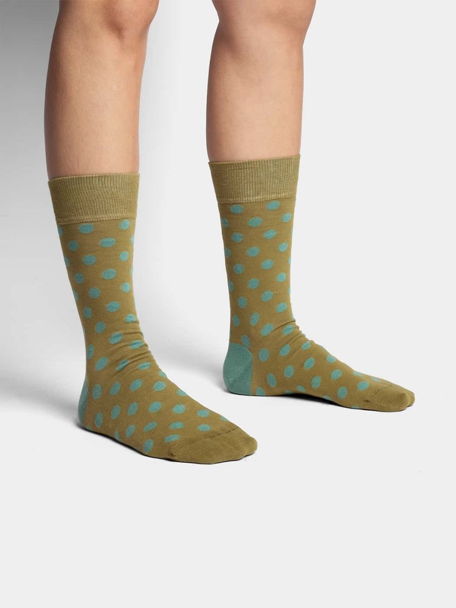 Socken Moss Green Dots von DillySocks