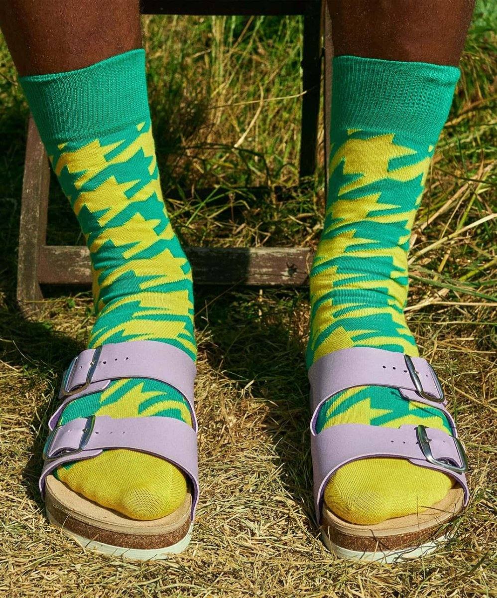 Socken Neon Houdstooth von DillySocks