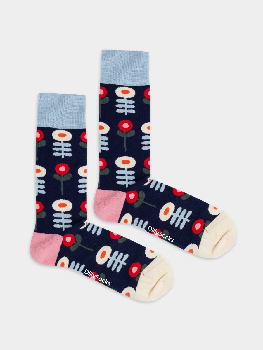 Socken Nordic Bloom von DillySocks