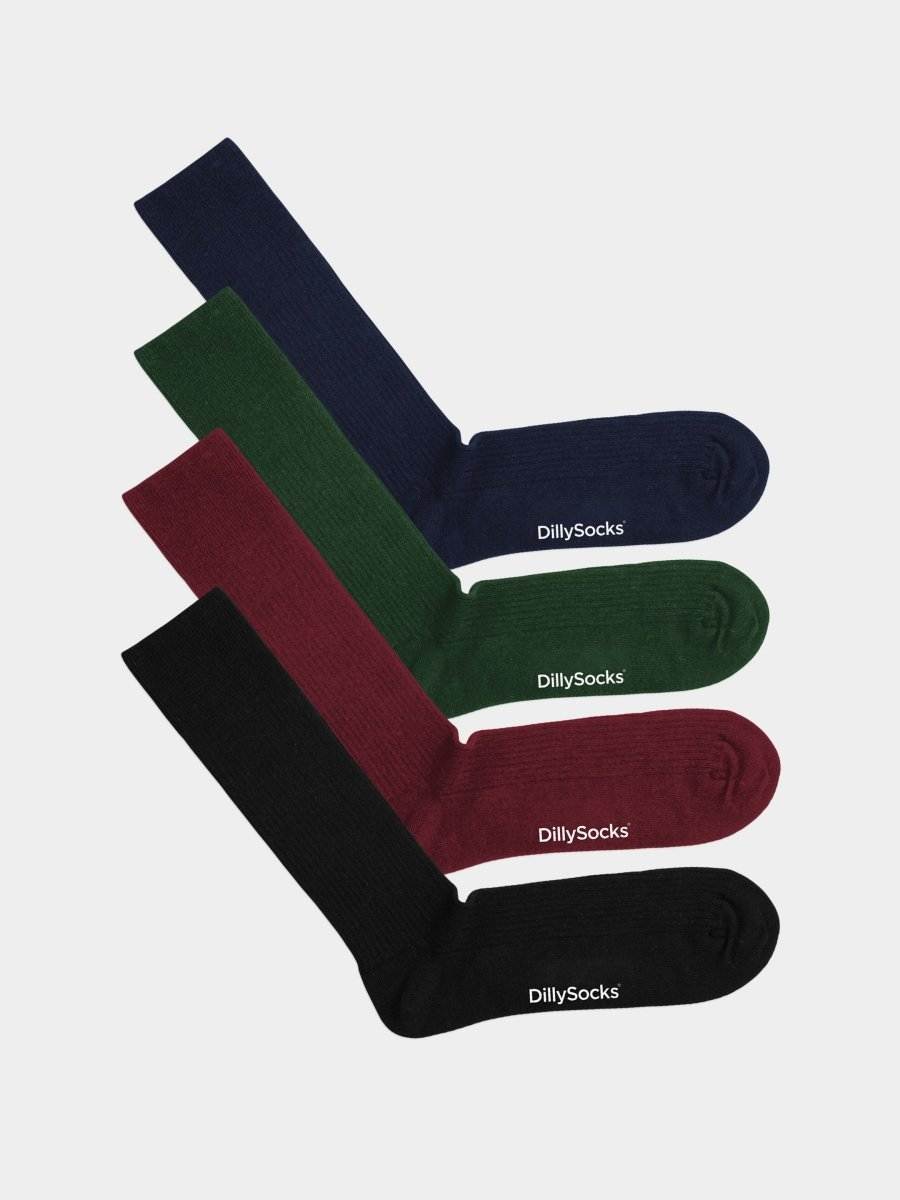 Socken - Sets Ribbed Dark Color (4er Pack) von DillySocks