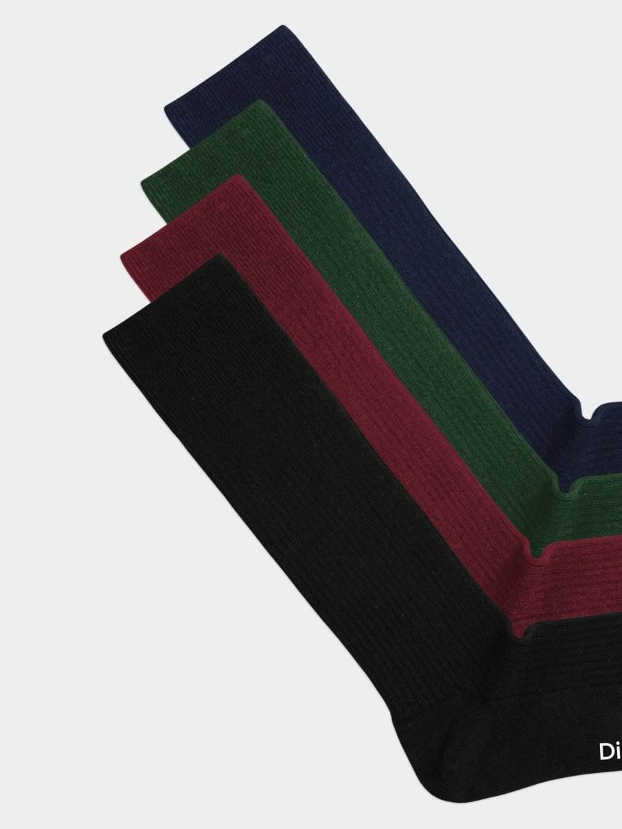 Socken - Sets Ribbed Dark Color (4er Pack) von DillySocks