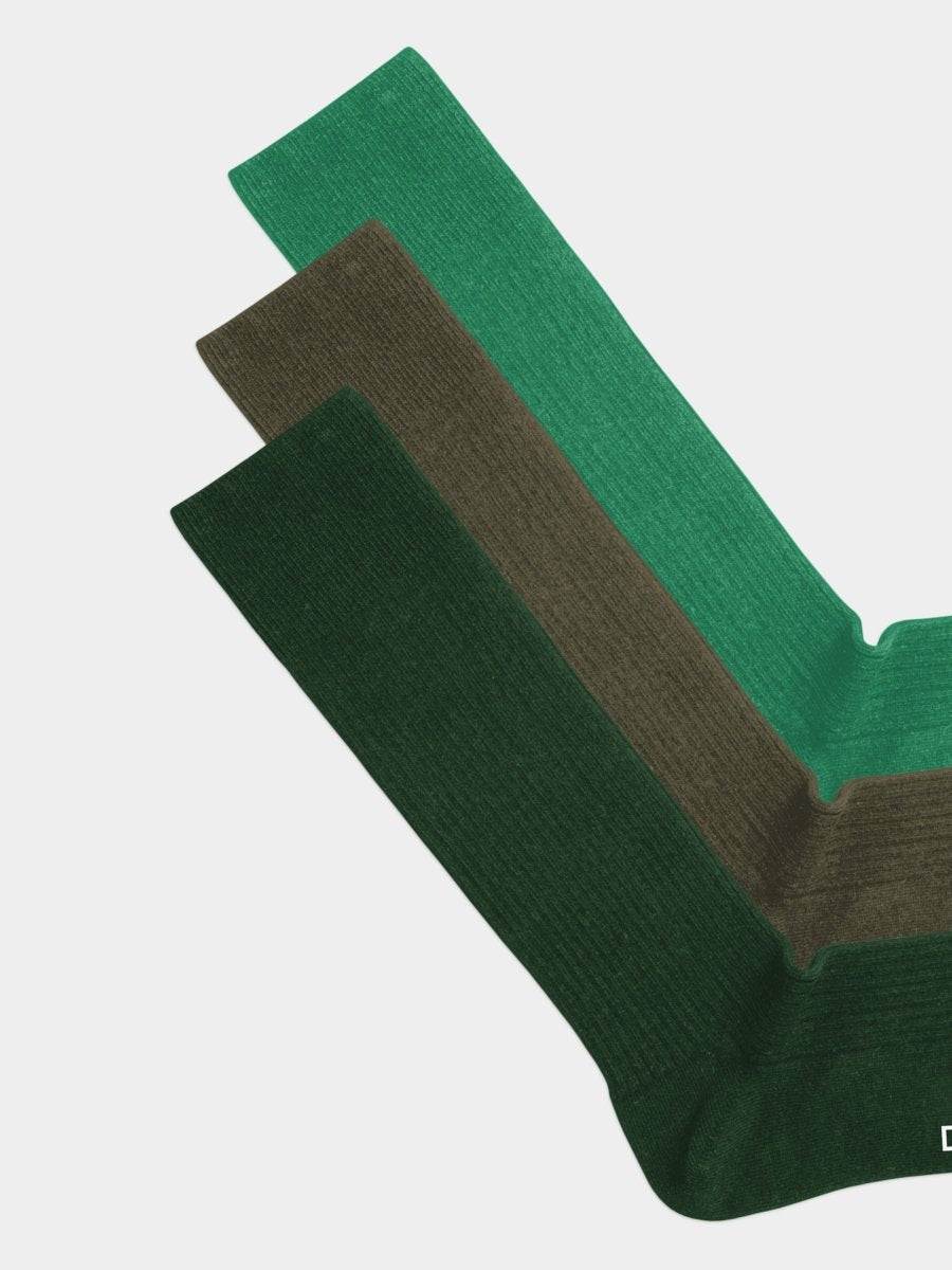 Socken - Sets Ribbed Greenery (3er Pack) von DillySocks