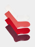 Socken - Sets Ribbed Just Red (4er Pack) von DillySocks
