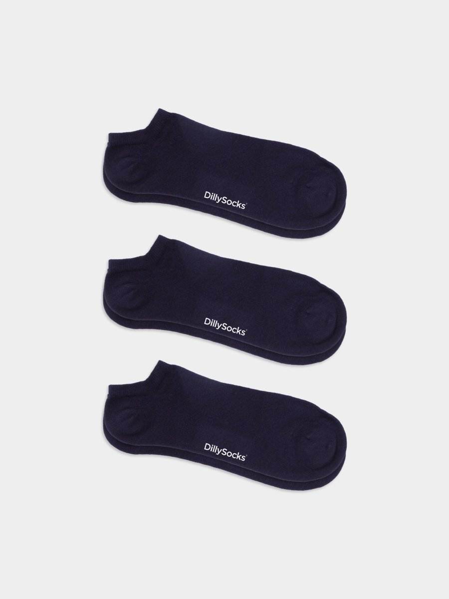 Socken - Sets Short Dark Navy (3er Pack) von DillySocks