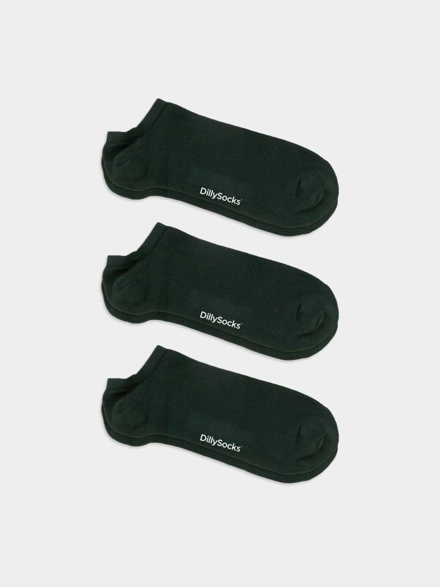 Socken - Sets Short Olive Green (3er Pack) von DillySocks