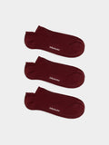 Socken - Sets Short Wine Red (3er Pack) von DillySocks