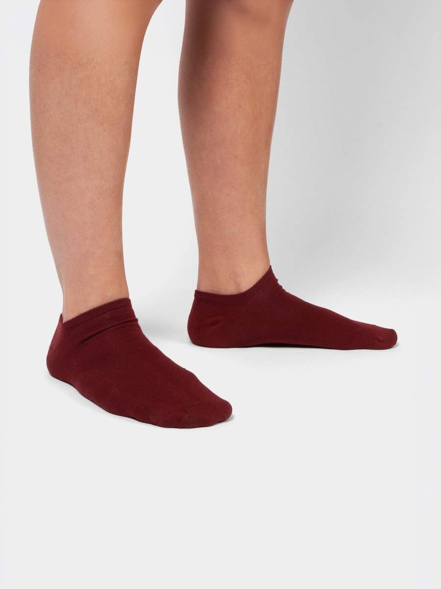 Socken - Sets Short Wine Red (3er Pack) von DillySocks