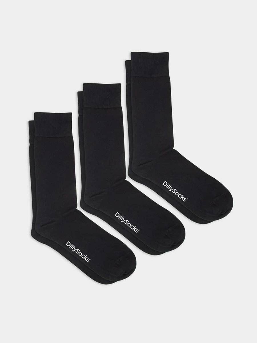 Socken - Sets Smooth Dark Navy (3er Pack) von DillySocks
