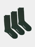 Socken - Sets Smooth Forest Green (3er Pack) von DillySocks