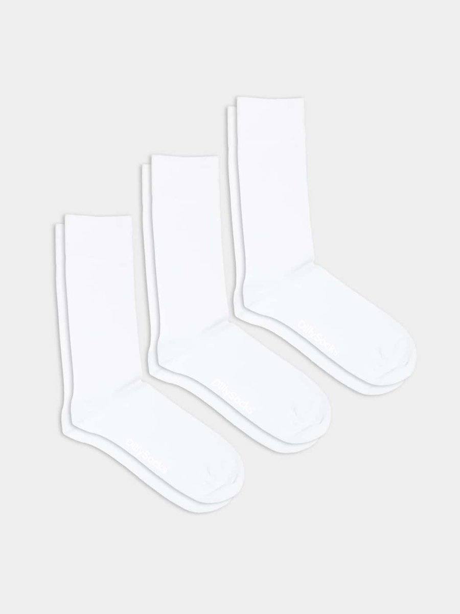 Socken - Sets Smooth Snow White (3er Pack) von DillySocks