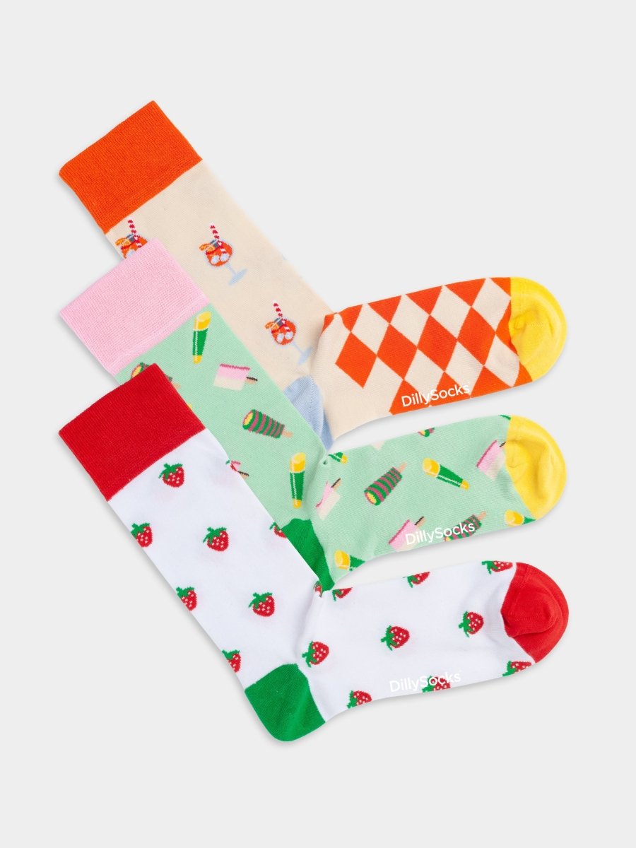 Socken Summer Snacks (3er Pack) von DillySocks