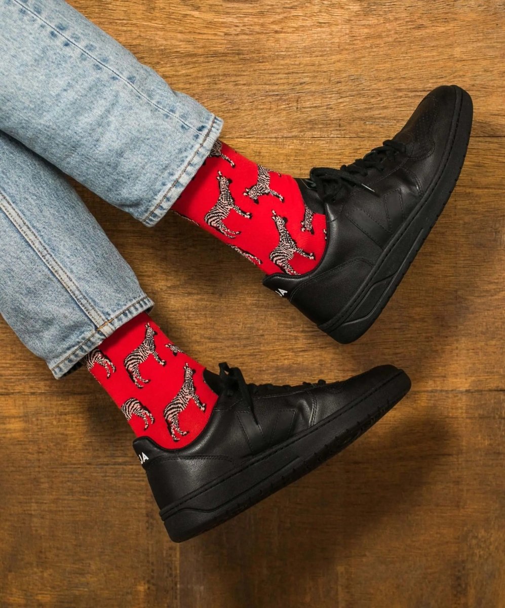 Socken Sunset Zebra von DillySocks