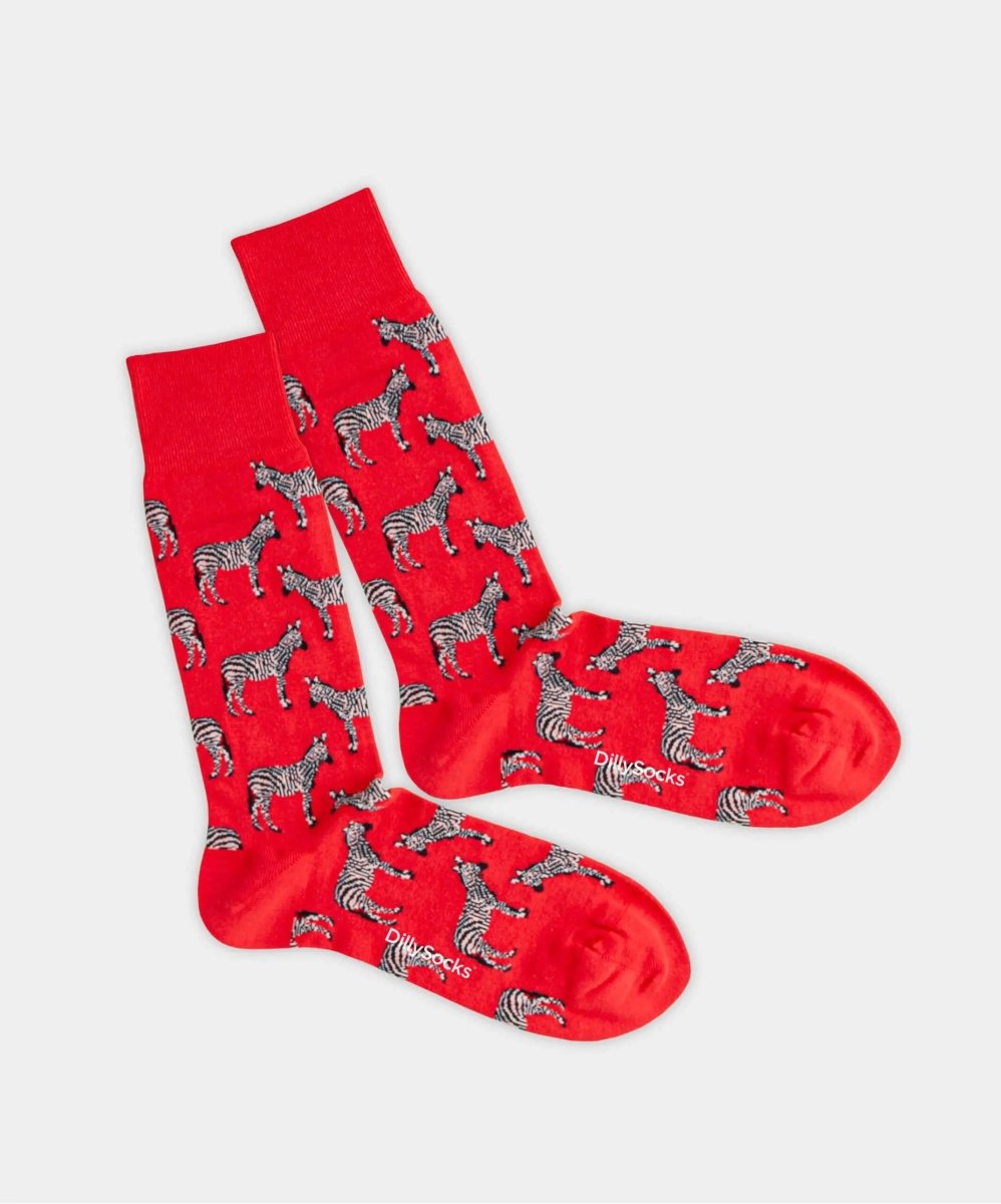 Socken Sunset Zebra von DillySocks