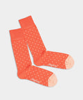 Tiny Fire Dots Muster auf Socken inspiriert von Feuerfunken in der Nacht