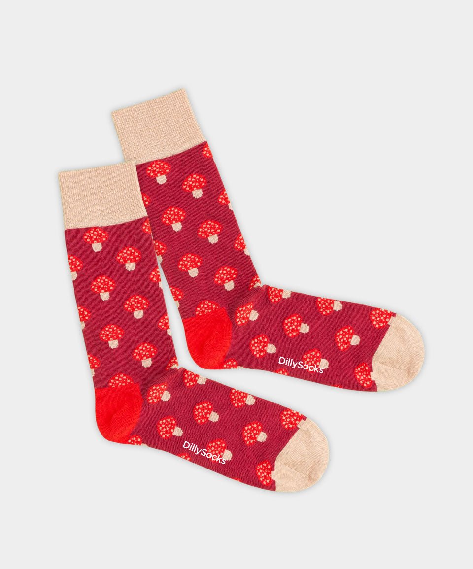 Socken Toxic Fire Shrooms von DillySocks