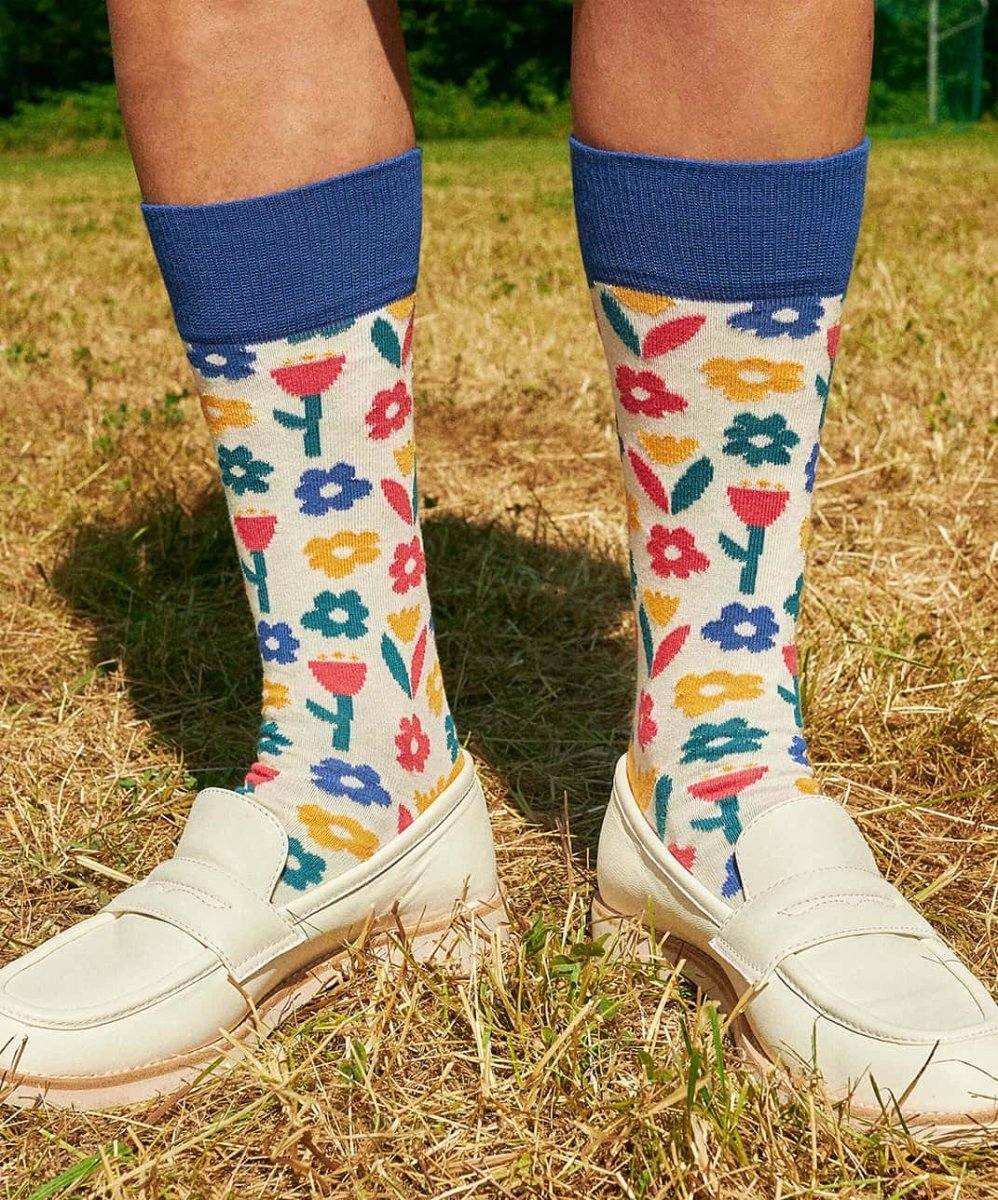 Weiße Wiese Socken neueste kreative Sockenkollektion natürlicher Look