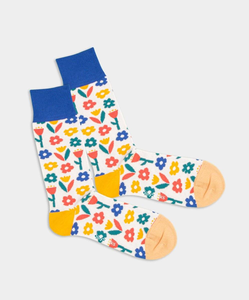 Weiße Wiese Socken mit modernem, minimalistischem Design