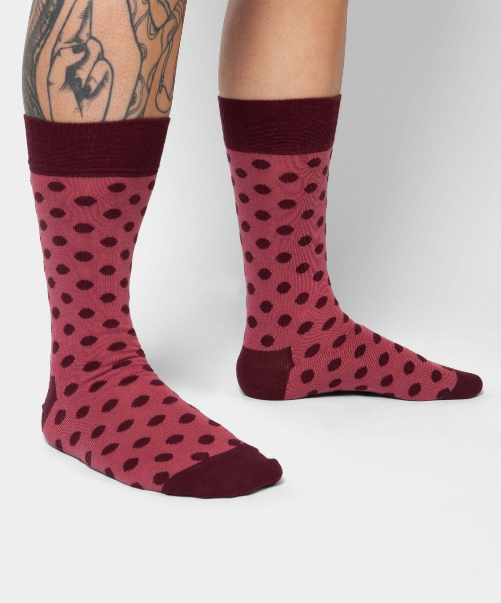 Socken Wine in Wine Dots von DillySocks